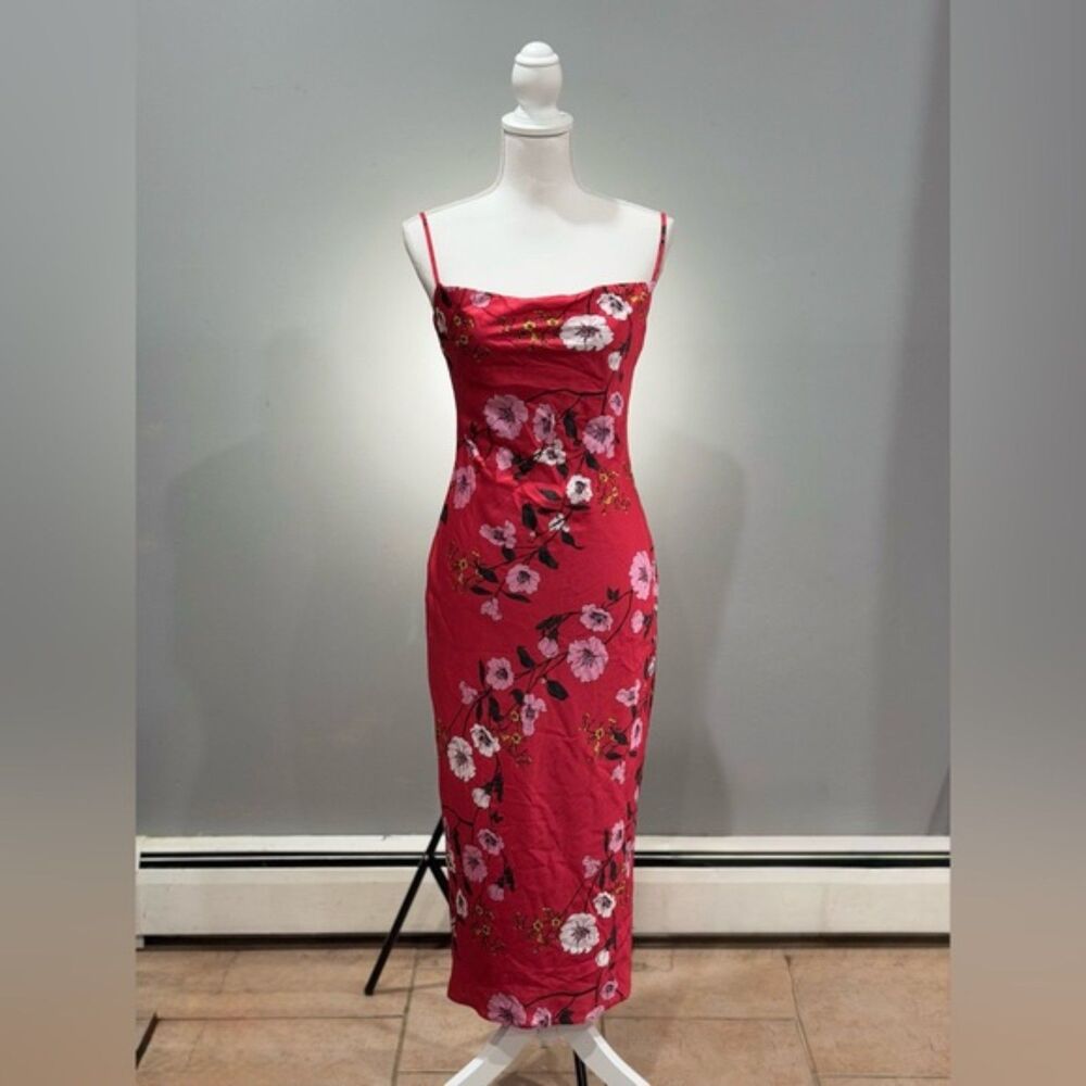 CLEARANCE! Red Floral Keepsake the Label Slipdress Size XS VGUC